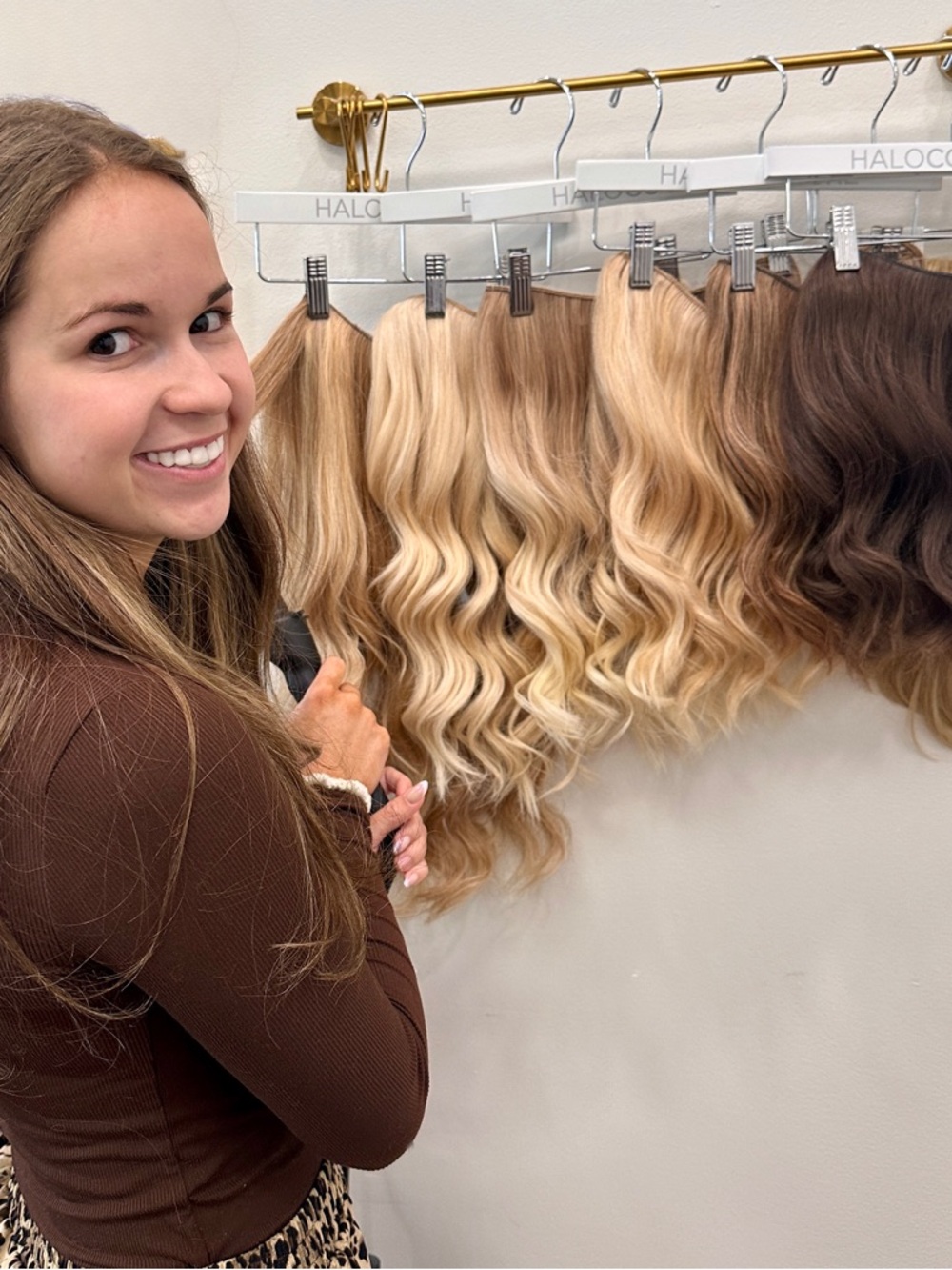 Halocouture Warm Blonde with highlights Halo Hairpiece - Picture 5 of 5